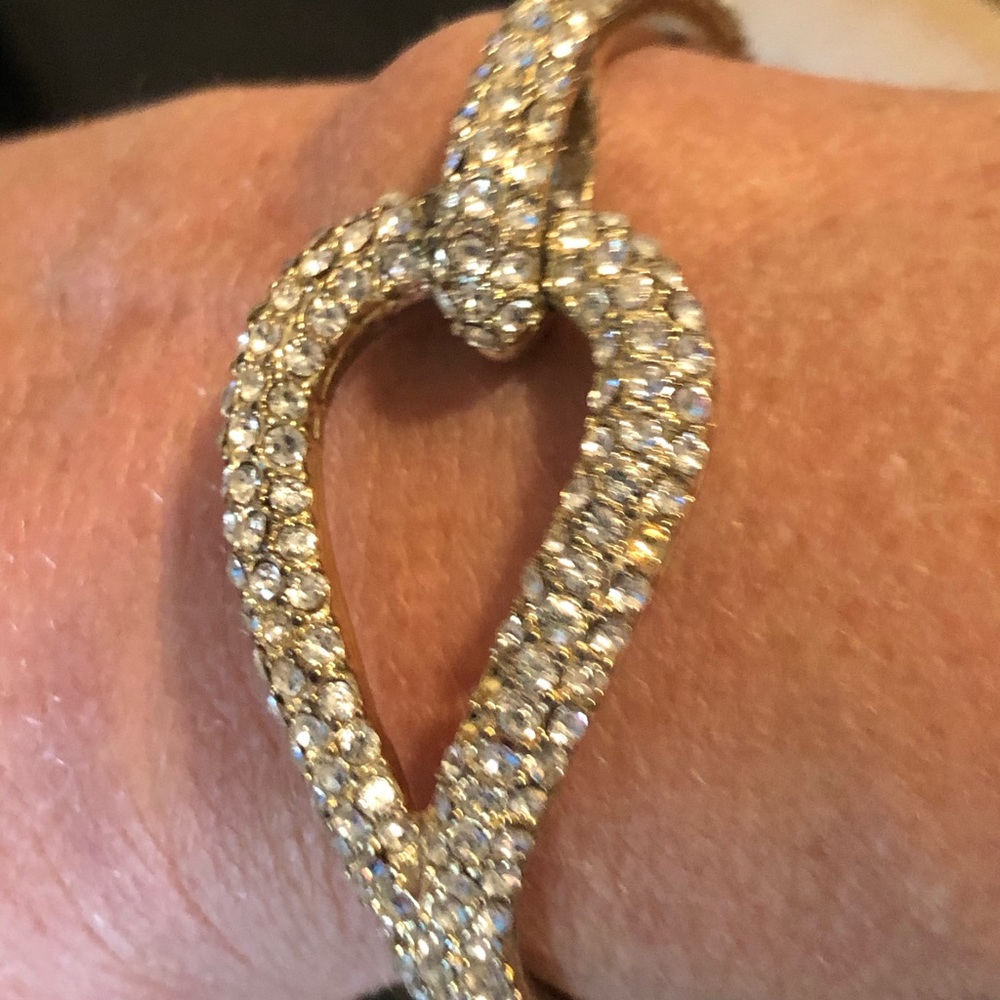 Spring Street Bracelet Gold Rhinestone Accents - Picture 2 of 5
